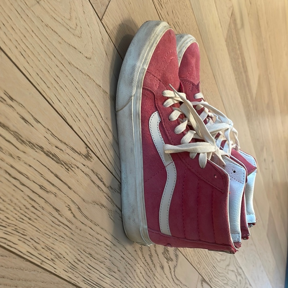Pink high top vans